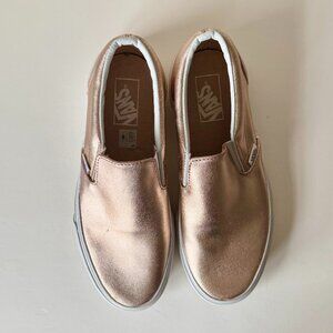 Vans Classic Slip Ons Metallic Rosegold 9.5